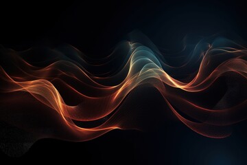 a black background with orange and red lines, generative AI