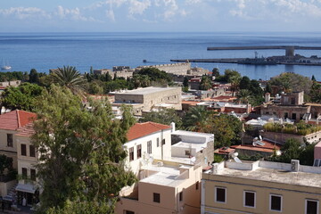 Blick vom Uhrturm auf die Altstadt von Rhodos Stadt