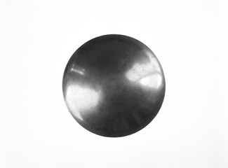 medieval steel shield isolated on white background