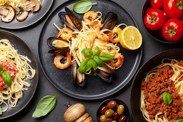 Various Italian pasta