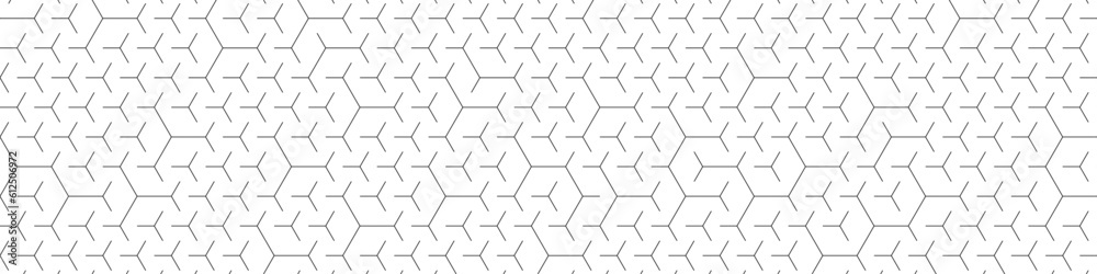 Wall mural hexagonal maze pattern abstract illustration