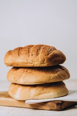 Closeup of baked bread