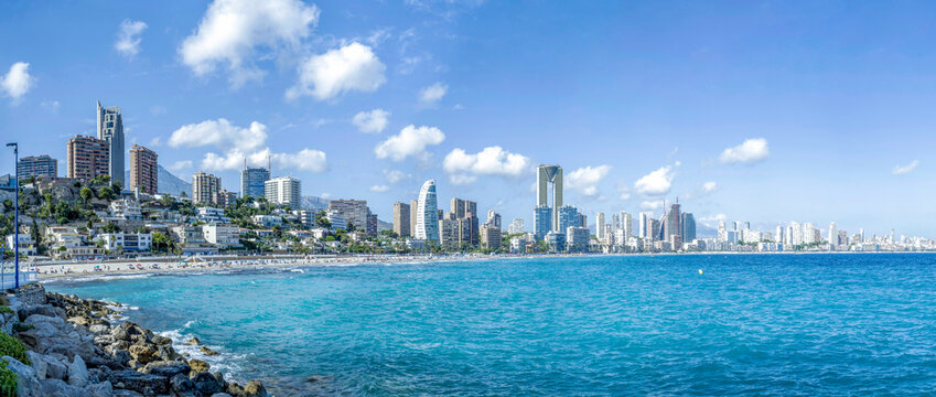 Panorama of Benidorm. Capital of the Costa Blanca, Alicante, Spain