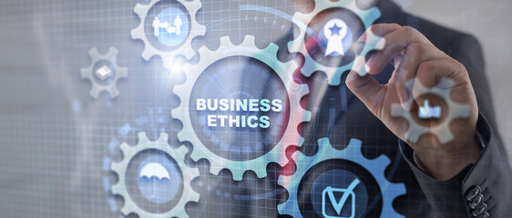 Fototapeta na wymiar Business Ethics Honesty Integrity Concept. Universal background for presentation