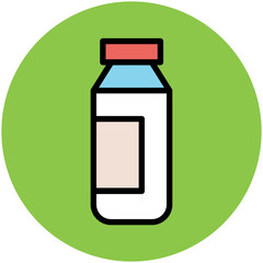 Energy drink, flat icon of juice cup 