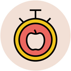 Fitness and Health Colored Vector Icons