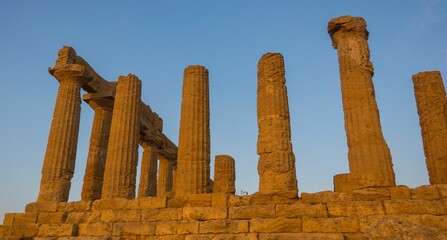 Ancient ruins in the Valley oaf the Temples, Sicily