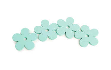 Beautiful flower shaped decor on white background