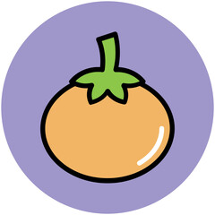 Creatively designed flat icon of tomato