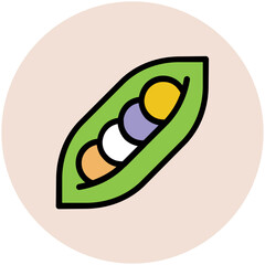 Check this flat rounded icon of peas