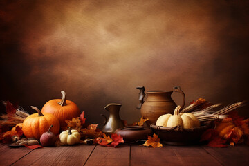 Thanksgiving background. Generative ai