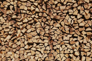 Texture of cut firewood