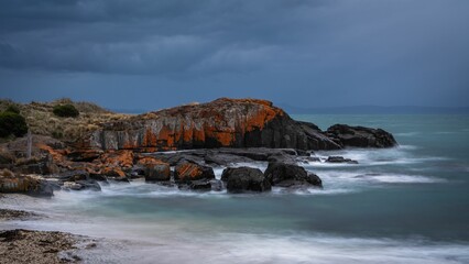 Scenic view of the Bay of Fires in Tasmania, Australia