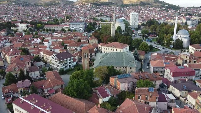 Aerial view of Bitola cityscape in the Republic of Macedonia