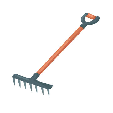 Garden rake icon clipart avatar logotype isolated vector illustration