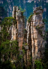 Scenic shot of Zhangjiajie National Forest Park in Zhangjiajie, Hunan Province, China