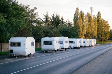 On the Cologne street promenade, the hookers sit in caravans and wait for the johns at the Eifelwal