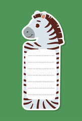 Zebra bookmark concept