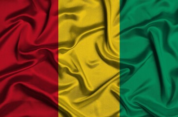 Crumpled national flag of Mali