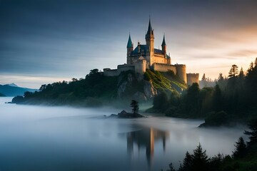 Obraz premium castle on the lake