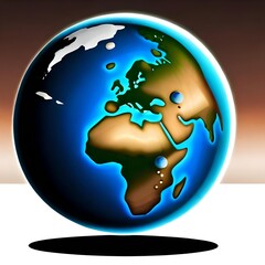 earth globe on white background