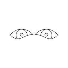 Eye icon vector. look illustration sign. watch symbol. view logo.