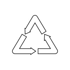 Recycle vector icon. Ecology illustration sign. recycling symbol. Eco logo.