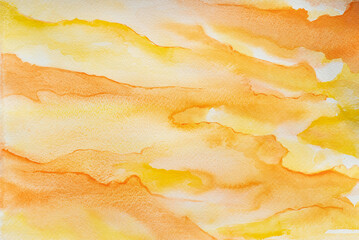 Yellow watercolor horizontal pattern for wallpaper and background