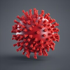 Close-up images of red blood cells, microbes and viruses. Generative Ai