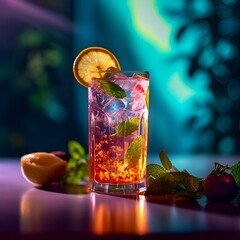 Refreshing citrus cocktail served in a cold glass