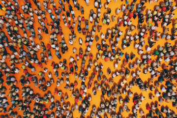 crowd of people viewed from above 