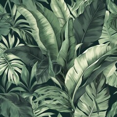 green leaves background-Ai