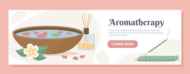 Aromatherapy advertising vector banner