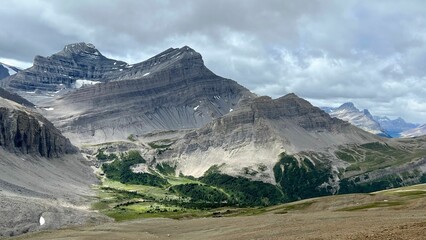 Beautiful view of the Brazeau Loop Trail in Jasper National Park, Alberta, Canada.