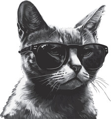 Cool Cat Wearing Sunglasses