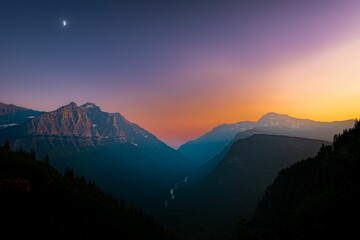 Smoky Glacier National Park Sunset