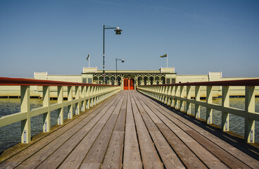 wooden bridge over the sea