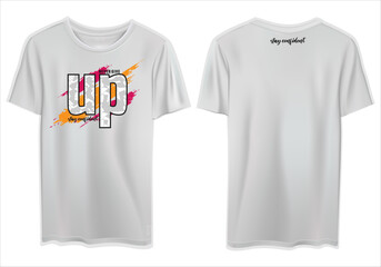 Vector illustration of white t-shirt print design