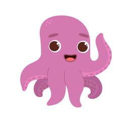 Underwater animal octopus concept
