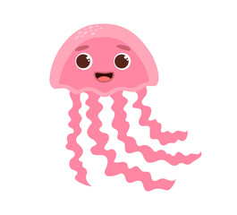 Underwater animal jellyfish concept