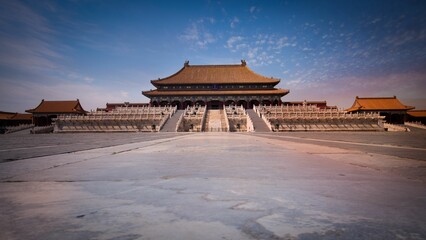 Stairs leading to a historical temple