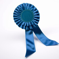 An award ribbon on white background. Generative AI. 