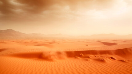 Fototapeta na wymiar desert sandstorm. Generative Ai. 