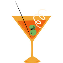 Textured Drink Cocktail With Vermouth