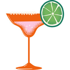 Textured Drink Cocktail With Lime