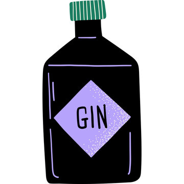 Textured Bottle Of Gin