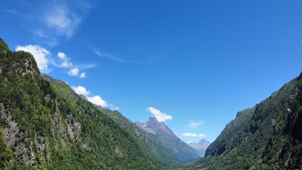 Hills under the scenic blue sky