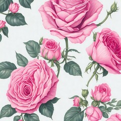 seamless pattern with roses