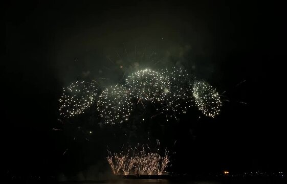 Beautiful fireworks in Bowen Island, British Columbia