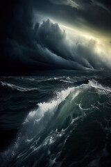 Fototapeta premium storm over the sea